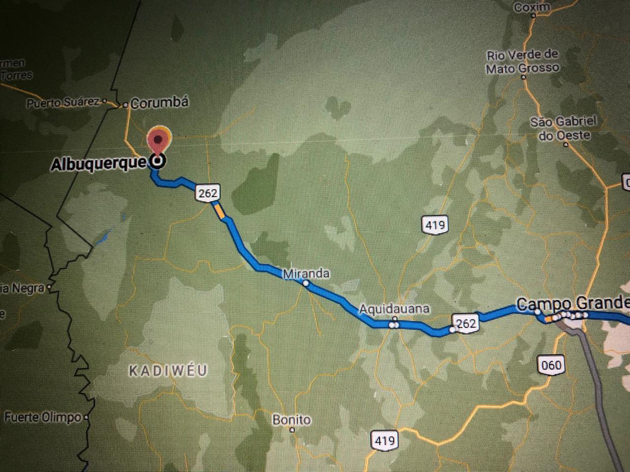 Mapa de acesso a Pousada Albuquerque